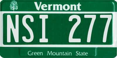 VT license plate NSI277