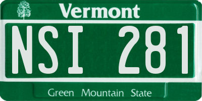 VT license plate NSI281