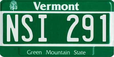 VT license plate NSI291