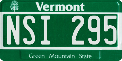 VT license plate NSI295