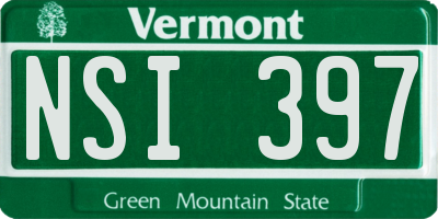 VT license plate NSI397