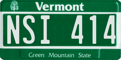 VT license plate NSI414