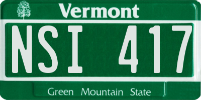 VT license plate NSI417