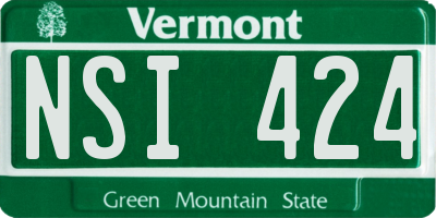VT license plate NSI424