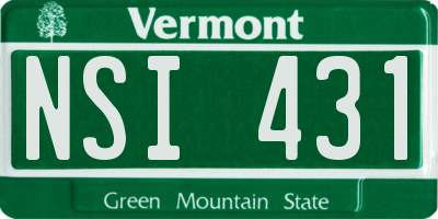 VT license plate NSI431