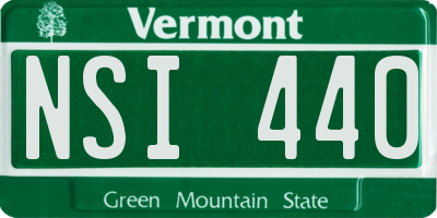 VT license plate NSI440