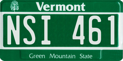 VT license plate NSI461