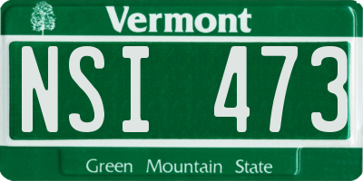 VT license plate NSI473