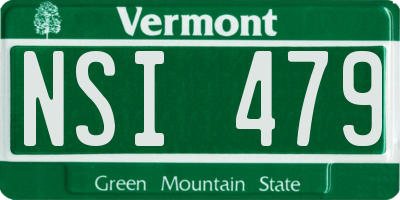 VT license plate NSI479