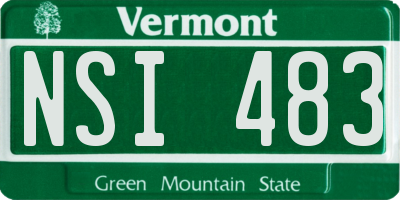 VT license plate NSI483