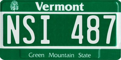 VT license plate NSI487