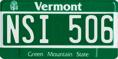 VT license plate NSI506