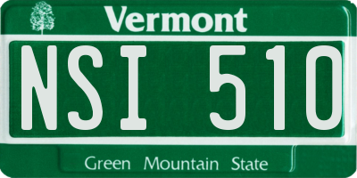 VT license plate NSI510