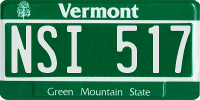 VT license plate NSI517