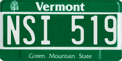 VT license plate NSI519