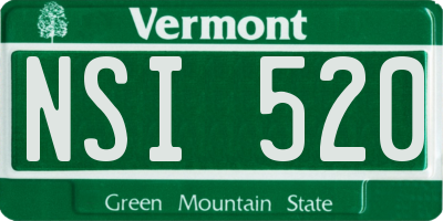 VT license plate NSI520