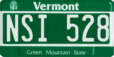 VT license plate NSI528