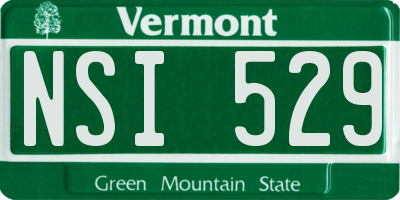 VT license plate NSI529
