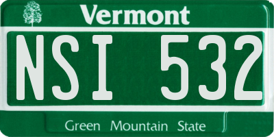 VT license plate NSI532