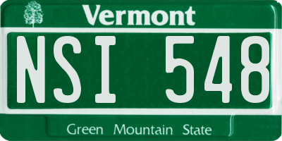 VT license plate NSI548