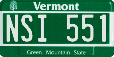 VT license plate NSI551