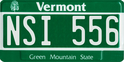 VT license plate NSI556