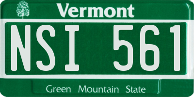 VT license plate NSI561