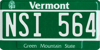 VT license plate NSI564