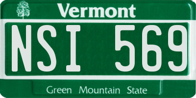 VT license plate NSI569