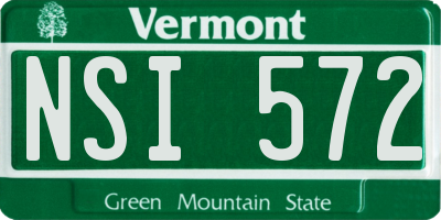 VT license plate NSI572