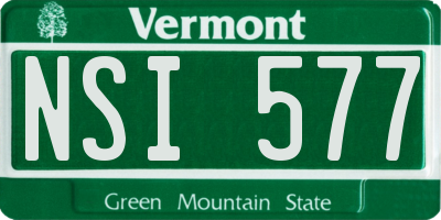 VT license plate NSI577