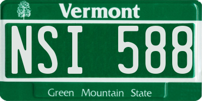 VT license plate NSI588