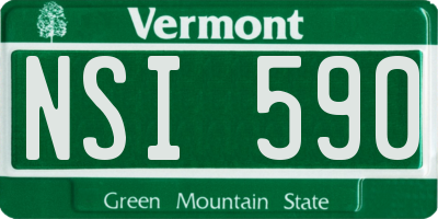 VT license plate NSI590