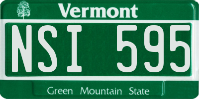 VT license plate NSI595