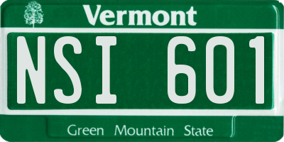 VT license plate NSI601