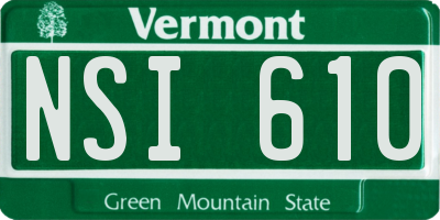 VT license plate NSI610