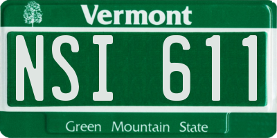 VT license plate NSI611
