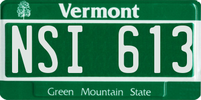 VT license plate NSI613