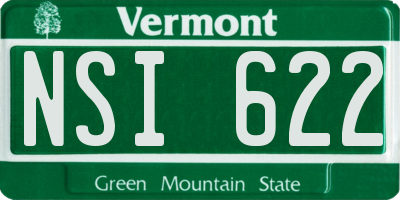 VT license plate NSI622