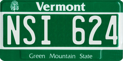 VT license plate NSI624