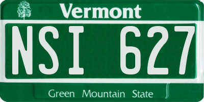 VT license plate NSI627