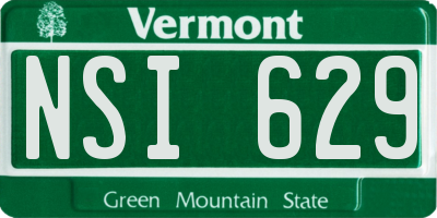 VT license plate NSI629