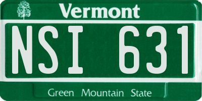 VT license plate NSI631