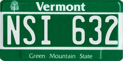 VT license plate NSI632