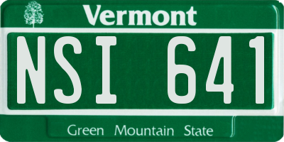 VT license plate NSI641