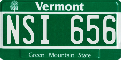 VT license plate NSI656
