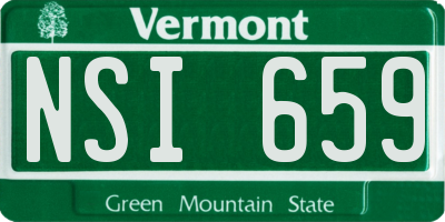 VT license plate NSI659