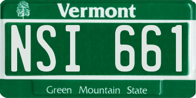 VT license plate NSI661