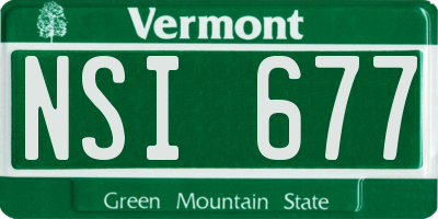 VT license plate NSI677