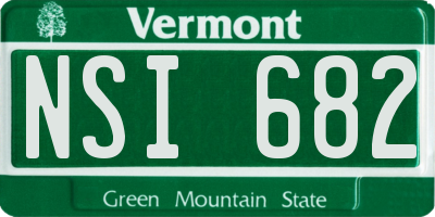 VT license plate NSI682